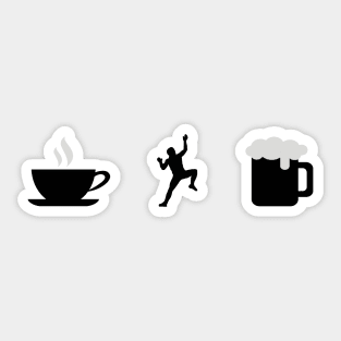 Things To Do List - Coffee, Free Climbing and Beer Sticker